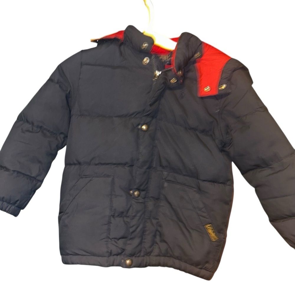 Navy Ralph Lauren Polo puff hooded winter coat size 6
